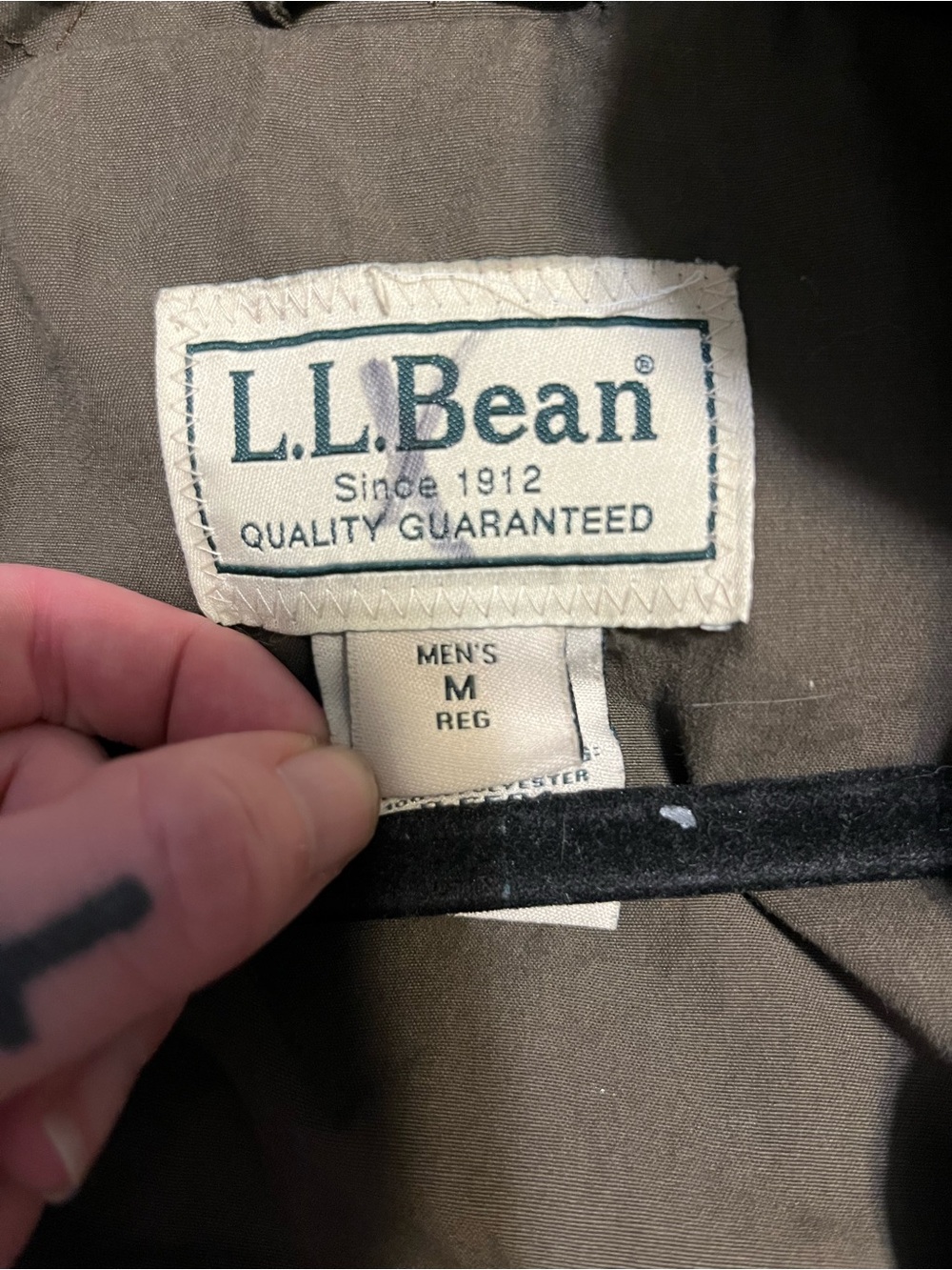 L.L. Bean Olive Green Military Field Jacket - Hood - Picture 6 of 12